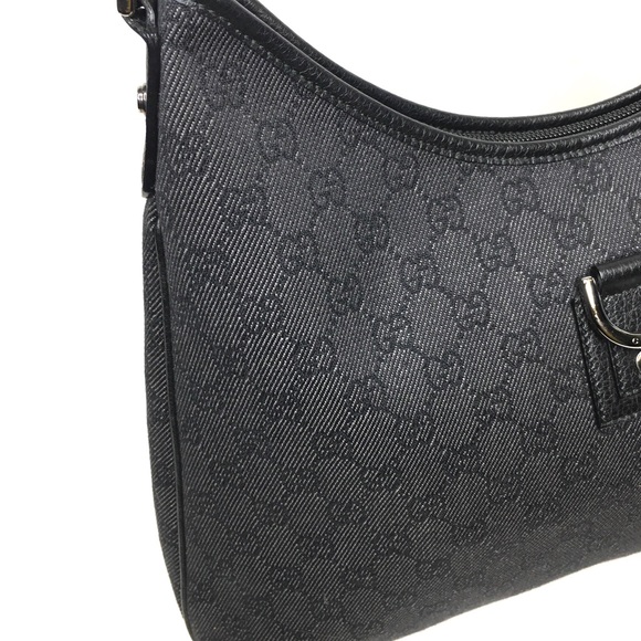 Authentic Gucci Abbey hobo bag black canvas - Picture 6 of 16